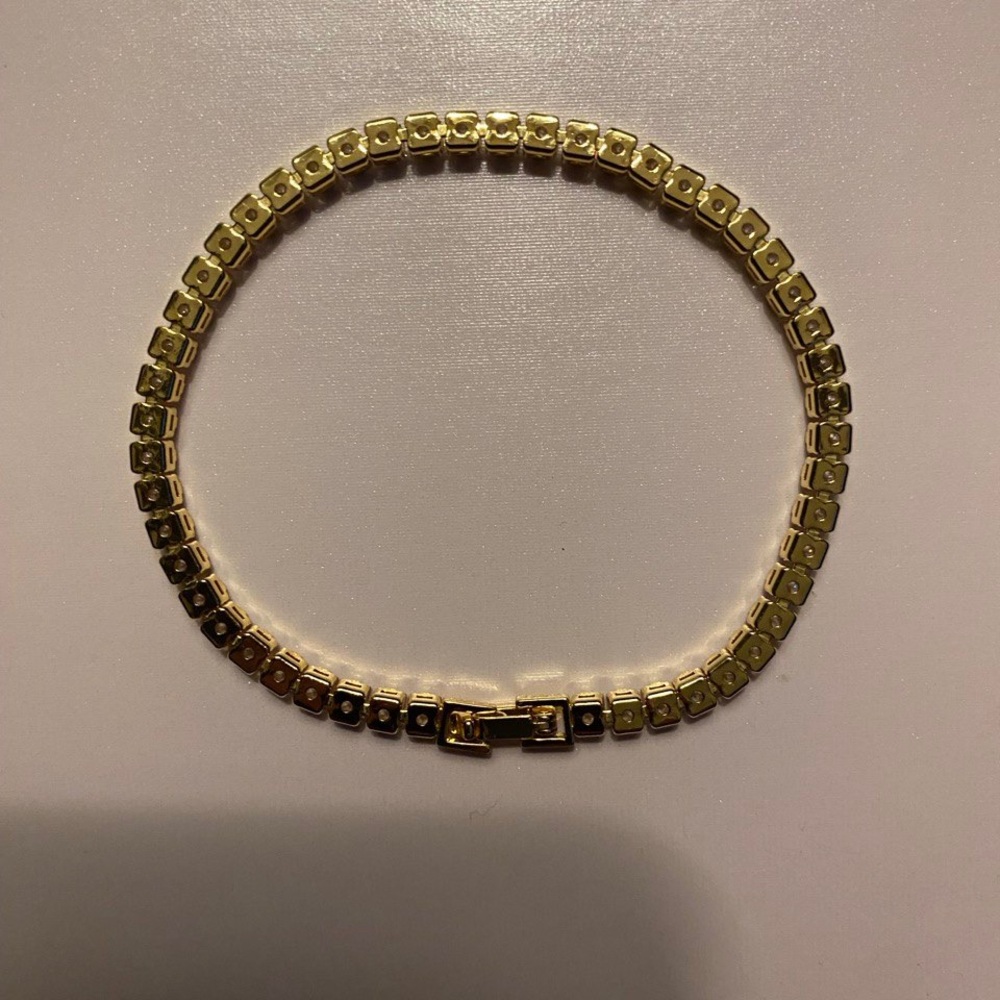 7CT Princess Cut Lab Created Diamond Tennis Bracelet 14k Gold Plated